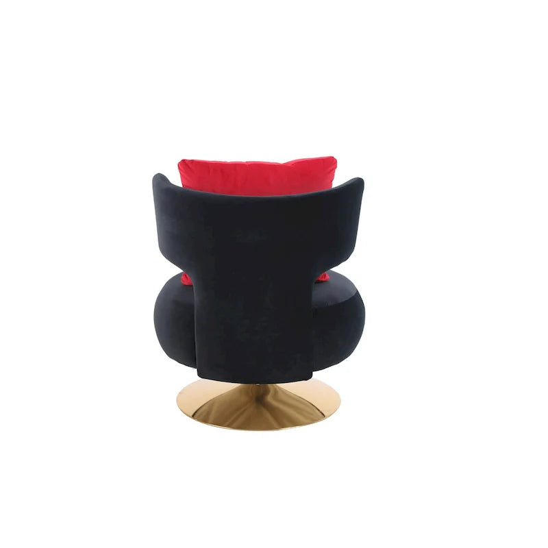 Round Barrel Chair with Fabric and Swivel Design 29