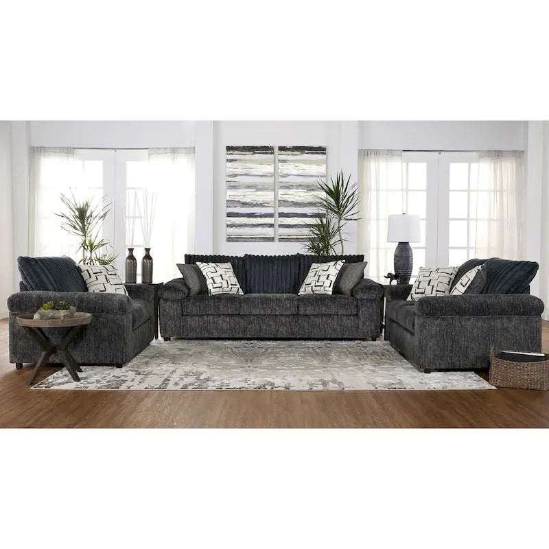 Roundhill Furniture Nason Wide Wale Corduroy Sofa, Loveseat, and Cuddle Chair Collection 25