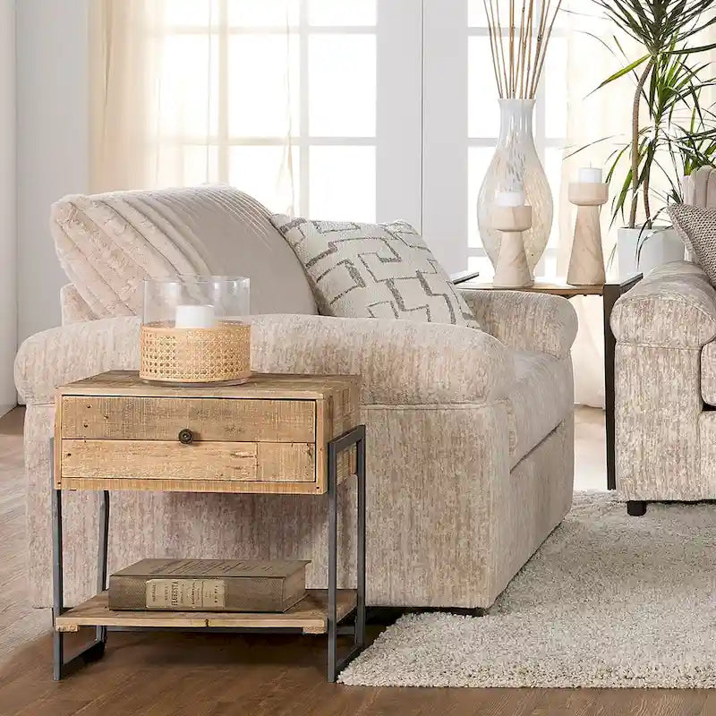 Roundhill Furniture Nason Wide Wale Corduroy Sofa, Loveseat, and Cuddle Chair Collection 4