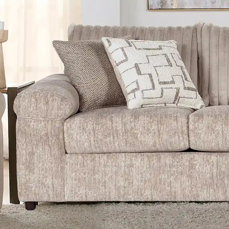 Roundhill Furniture Nason Wide Wale Corduroy Sofa, Loveseat, and Cuddle Chair Collection 5