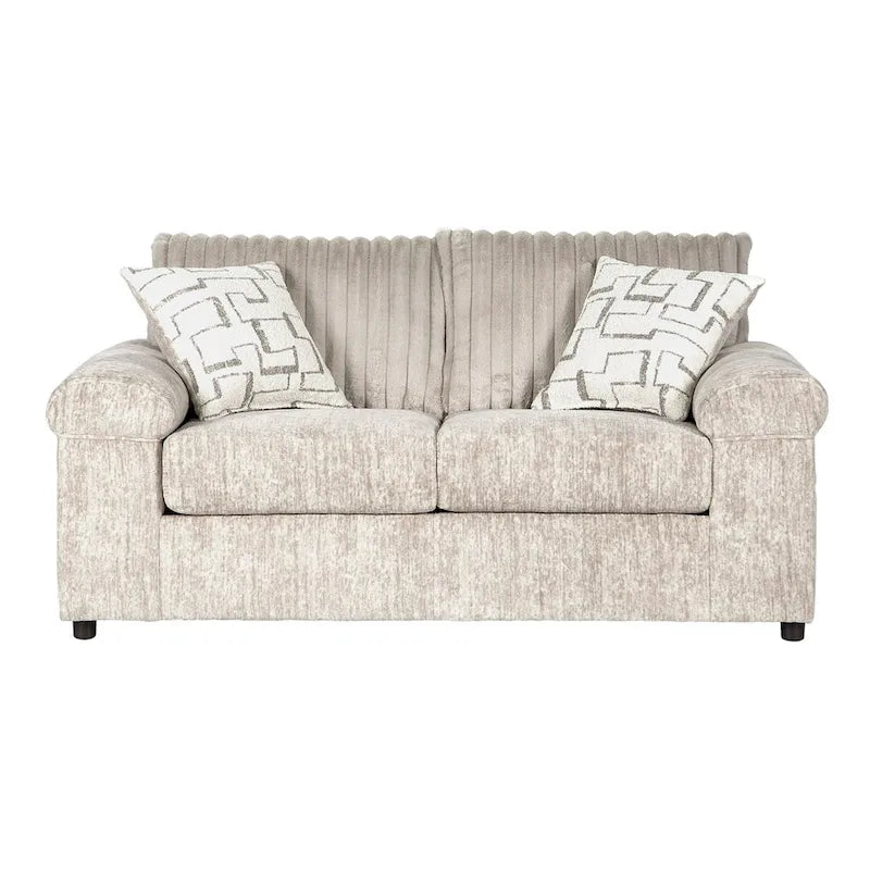 Roundhill Furniture Nason Wide Wale Corduroy Sofa, Loveseat, and Cuddle Chair Collection 7