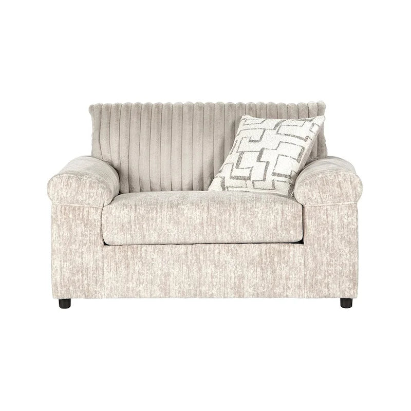 Roundhill Furniture Nason Wide Wale Corduroy Sofa, Loveseat, and Cuddle Chair Collection 8