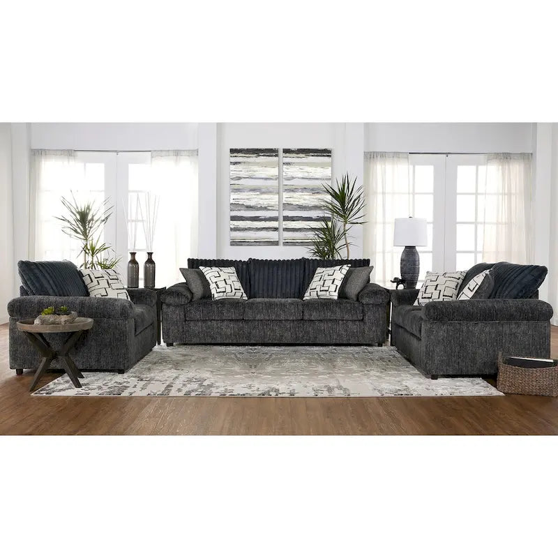 Roundhill Furniture Nason Wide Wale Corduroy Sofa, Loveseat, and Cuddle Chair Collection 13