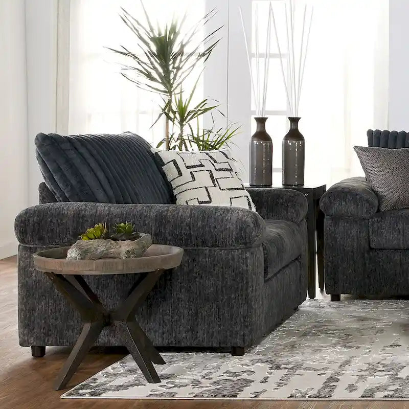 Roundhill Furniture Nason Wide Wale Corduroy Sofa, Loveseat, and Cuddle Chair Collection 15