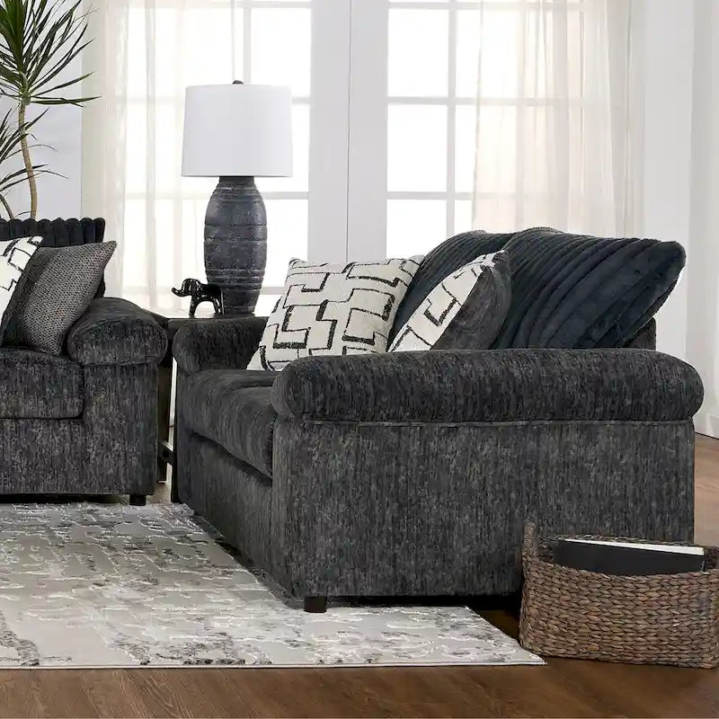 Roundhill Furniture Nason Wide Wale Corduroy Sofa, Loveseat, and Cuddle Chair Collection 16