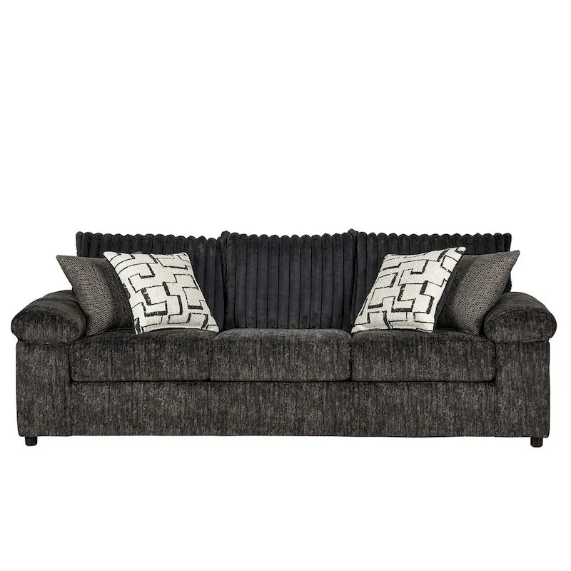 Roundhill Furniture Nason Wide Wale Corduroy Sofa, Loveseat, and Cuddle Chair Collection 18