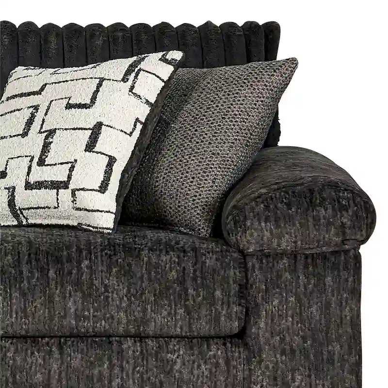 Roundhill Furniture Nason Wide Wale Corduroy Sofa, Loveseat, and Cuddle Chair Collection 23