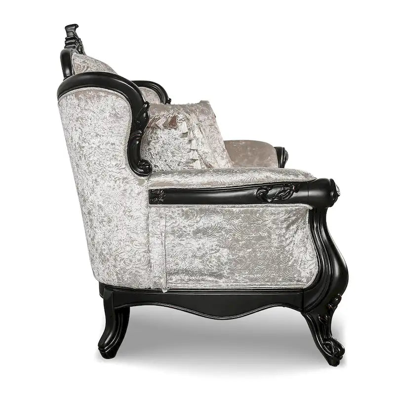 Clarissa Traditional Sofa Set by Furniture of America - Featuring Button Tufted Back and Accent Pillows 21