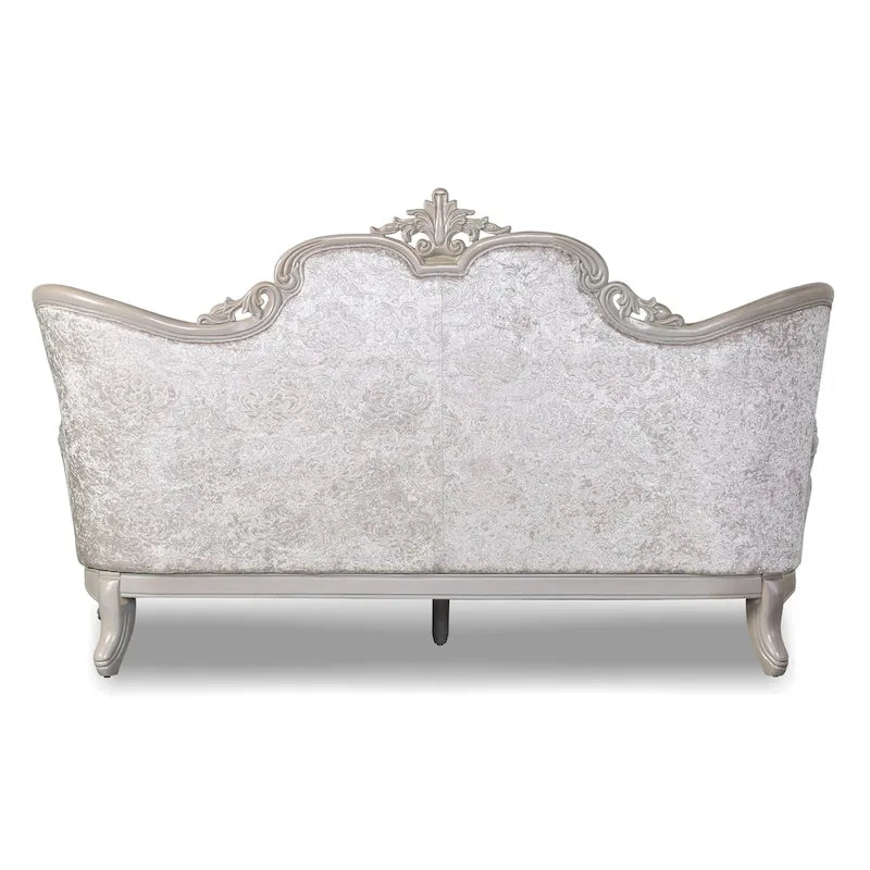 Clarissa Traditional Sofa Set by Furniture of America - Featuring Button Tufted Back and Accent Pillows 29