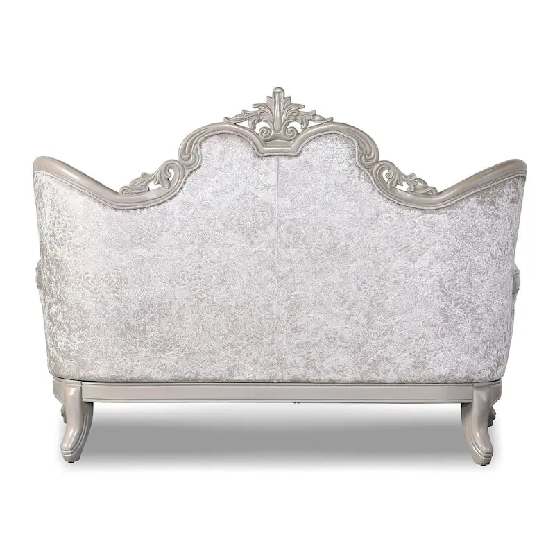 Clarissa Traditional Sofa Set by Furniture of America - Featuring Button Tufted Back and Accent Pillows 32