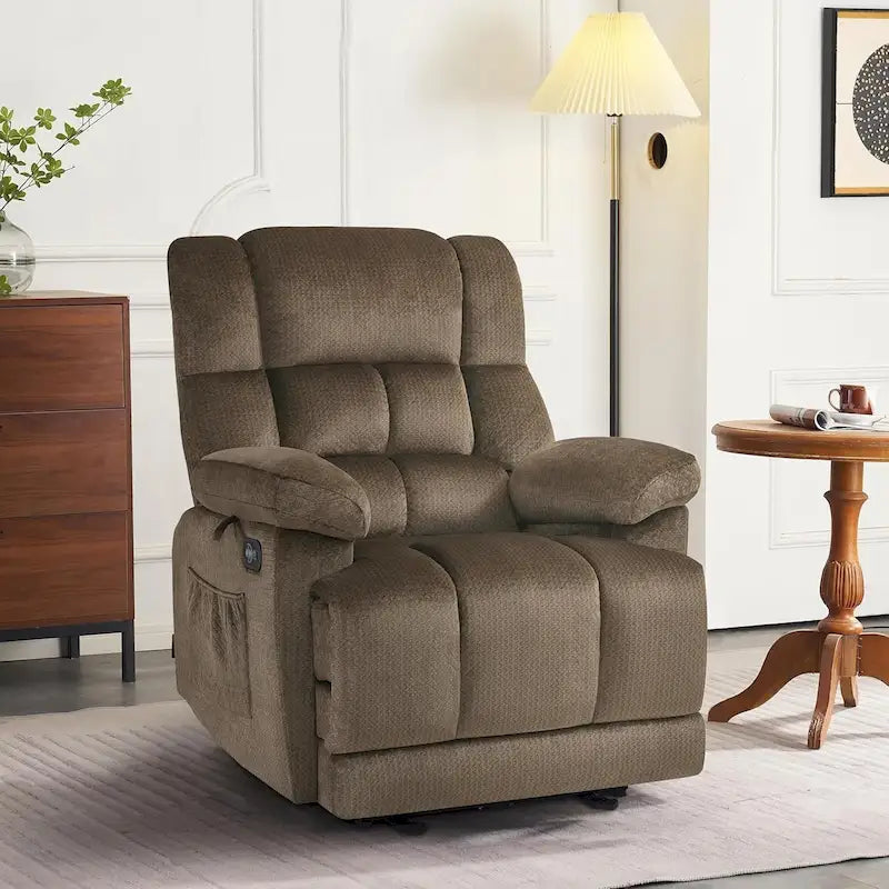 MCombo Heated Massage Electric Recliner Chair for Living Room - Fabric R6233 24
