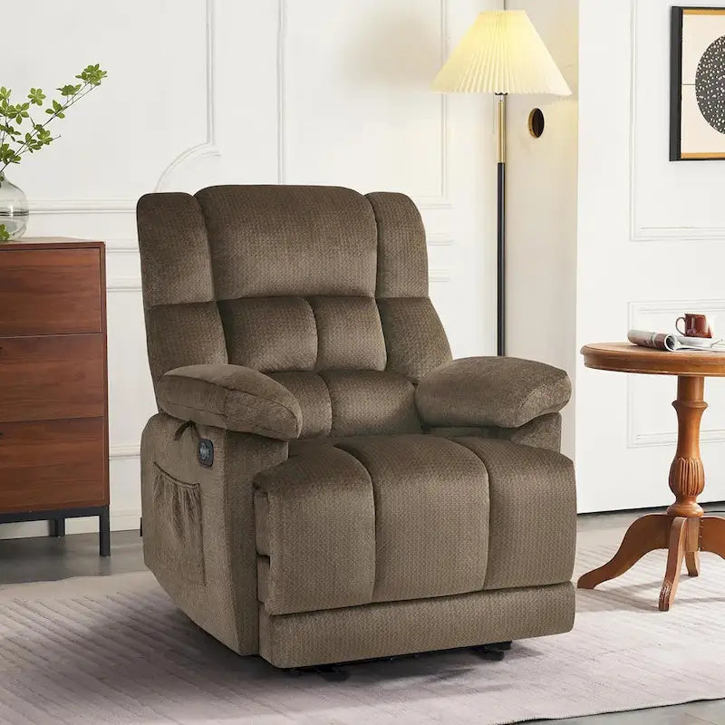 MCombo Heated Massage Electric Recliner Chair for Living Room - Fabric R6233 2