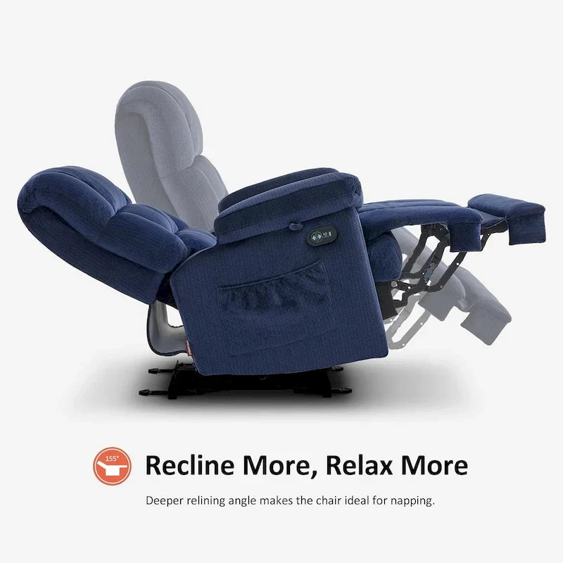 MCombo Heated Massage Electric Recliner Chair for Living Room - Fabric R6233 15