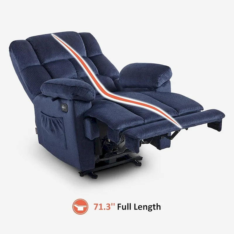 MCombo Heated Massage Electric Recliner Chair for Living Room - Fabric R6233 16