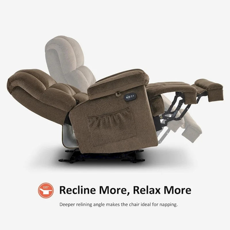MCombo Heated Massage Electric Recliner Chair for Living Room - Fabric R6233 21