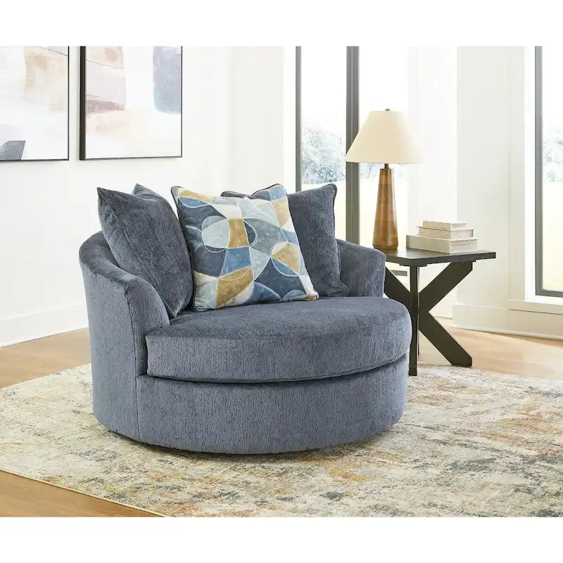 Signature Design by Ashley Maxon Place Large Swivel Accent Chair - Dimensions: 56W x 55D x 35H 9