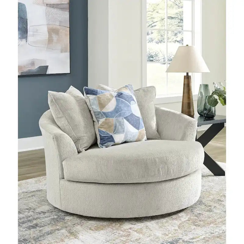 Signature Design by Ashley Maxon Place Large Swivel Accent Chair - Dimensions: 56W x 55D x 35H 10