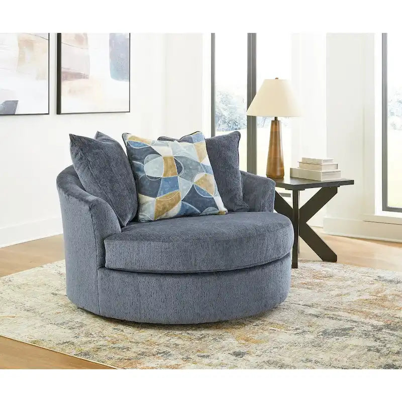 Signature Design by Ashley Maxon Place Large Swivel Accent Chair - Dimensions: 56W x 55D x 35H