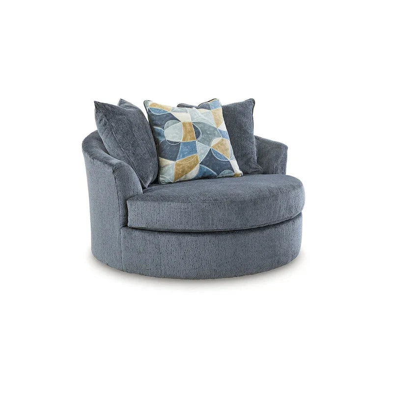 Signature Design by Ashley Maxon Place Large Swivel Accent Chair - Dimensions: 56W x 55D x 35H