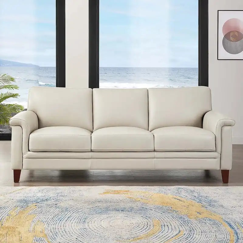 Hydeline Westcott Premium Top Grain Leather Sofa with Memory Foam and Spring Support 2