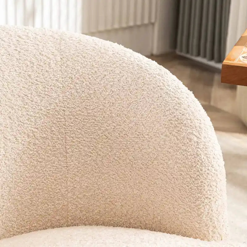 Modern Swivel Barrel Chair with 360-Degree Rotation - Single Fabric Accent Chair 13