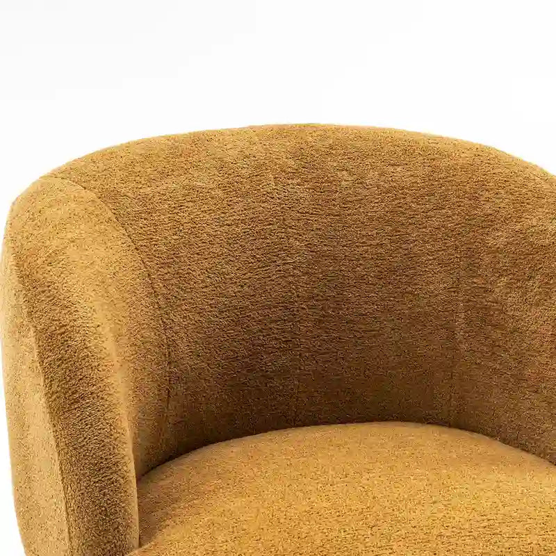 Modern Swivel Barrel Chair with 360-Degree Rotation - Single Fabric Accent Chair 22