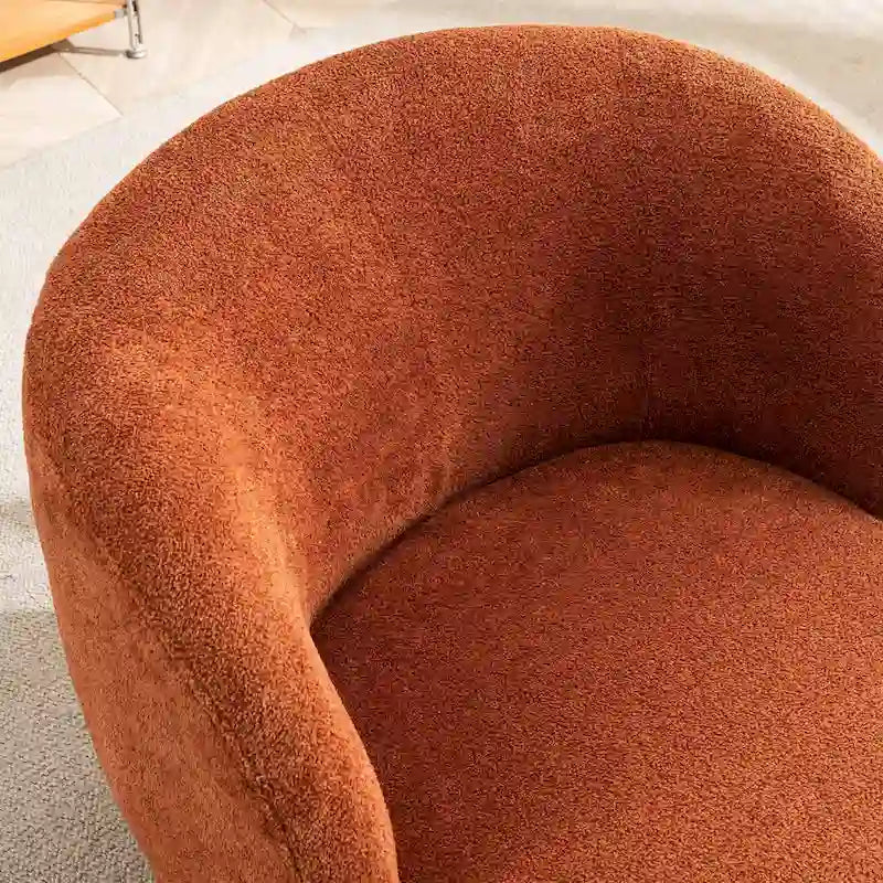 Modern Swivel Barrel Chair with 360-Degree Rotation - Single Fabric Accent Chair 27