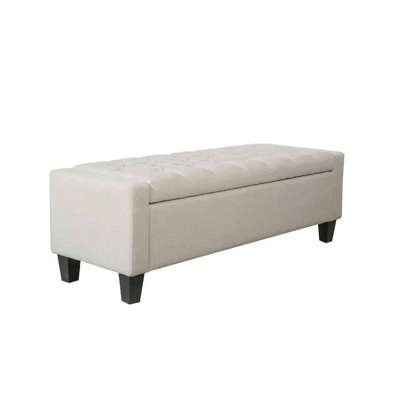 Porthos Home Wren Upholstered Button-Tufted Storage Bench 22