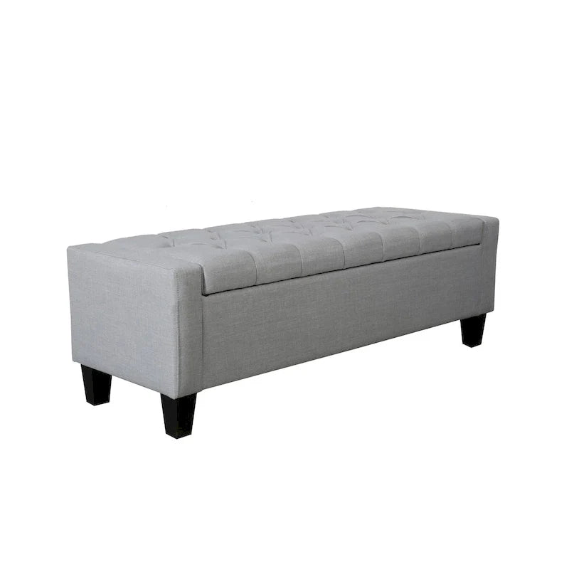 Porthos Home Wren Upholstered Button-Tufted Storage Bench 23
