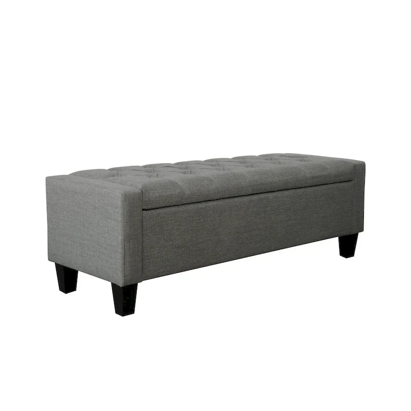 Porthos Home Wren Upholstered Button-Tufted Storage Bench 24