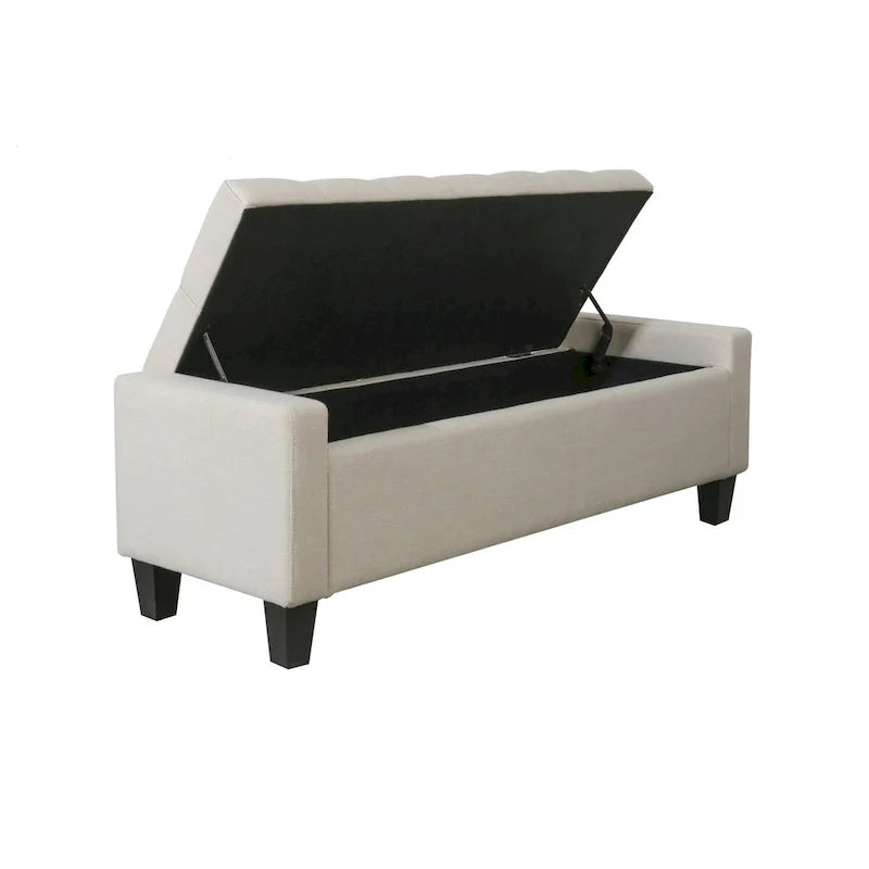Porthos Home Wren Upholstered Button-Tufted Storage Bench 5
