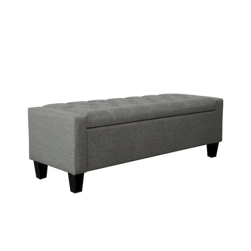 Porthos Home Wren Upholstered Button-Tufted Storage Bench 10