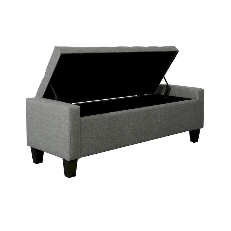 Porthos Home Wren Upholstered Button-Tufted Storage Bench 11