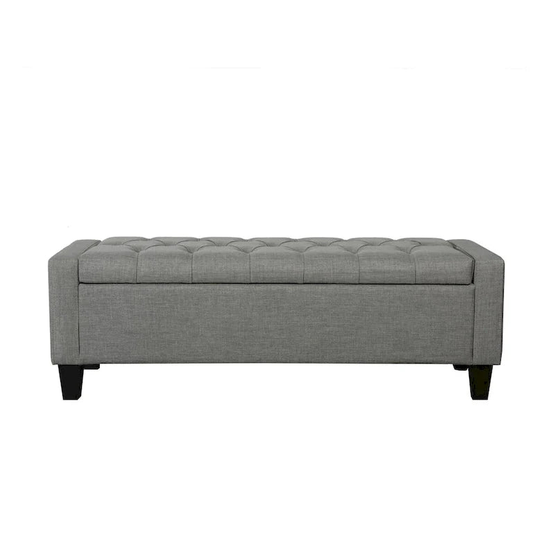 Porthos Home Wren Upholstered Button-Tufted Storage Bench 12