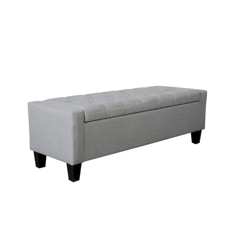 Porthos Home Wren Upholstered Button-Tufted Storage Bench 16