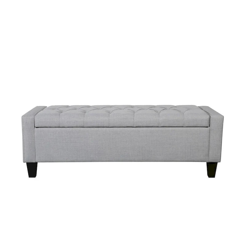 Porthos Home Wren Upholstered Button-Tufted Storage Bench 18