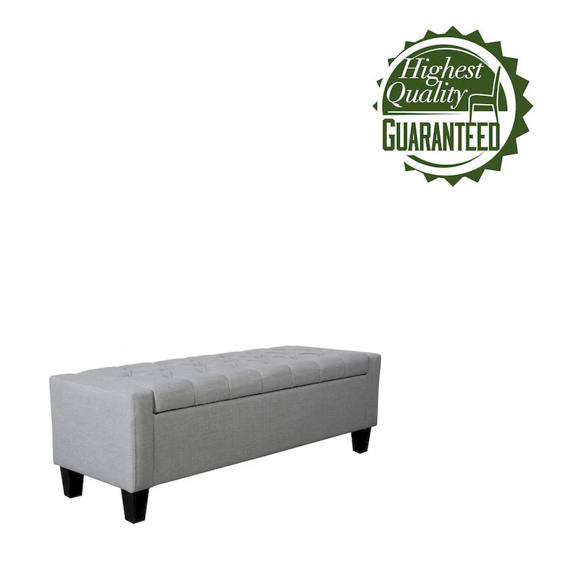 Porthos Home Wren Upholstered Button-Tufted Storage Bench 21