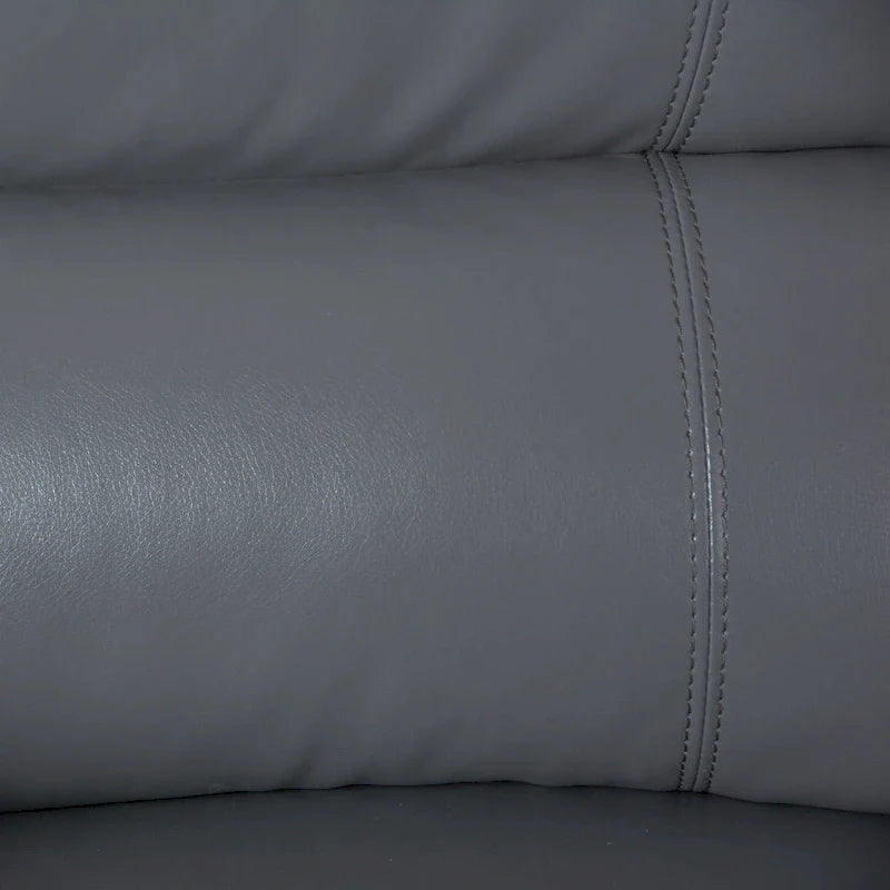 2-Piece Classic Faux Leather Reclining Sofa Set with Console and Cup Holders for Living Room 19