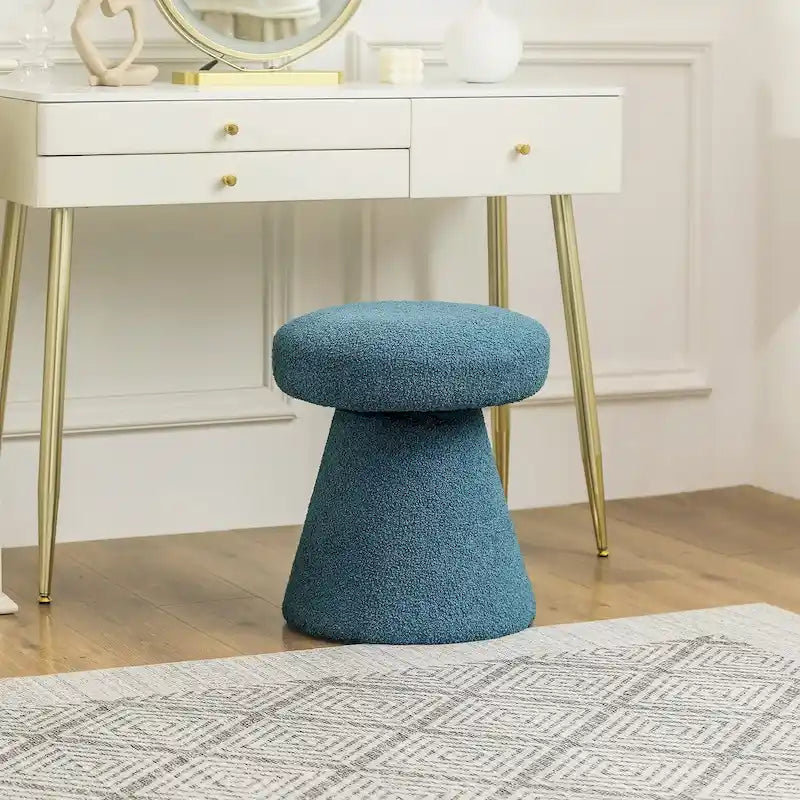 Adeco Large Soft Mushroom Ottoman - Versatile Foot Stool for Living Room and Bedroom 34