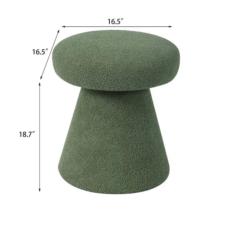 Adeco Large Soft Mushroom Ottoman - Versatile Foot Stool for Living Room and Bedroom 11