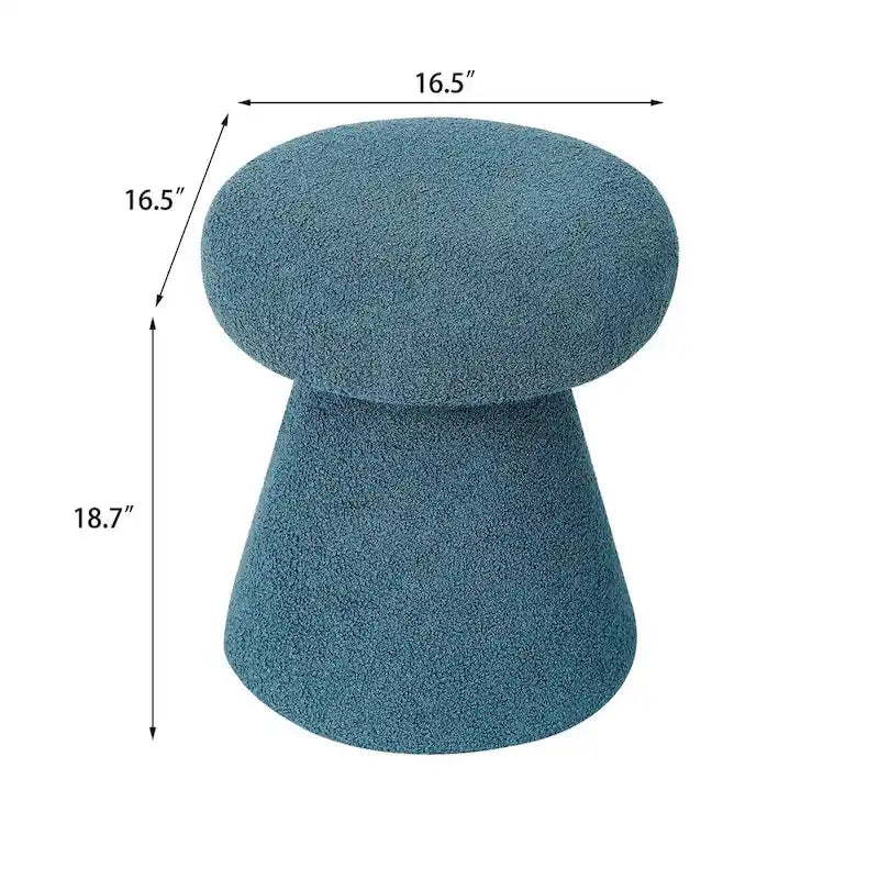 Adeco Large Soft Mushroom Ottoman - Versatile Foot Stool for Living Room and Bedroom 19