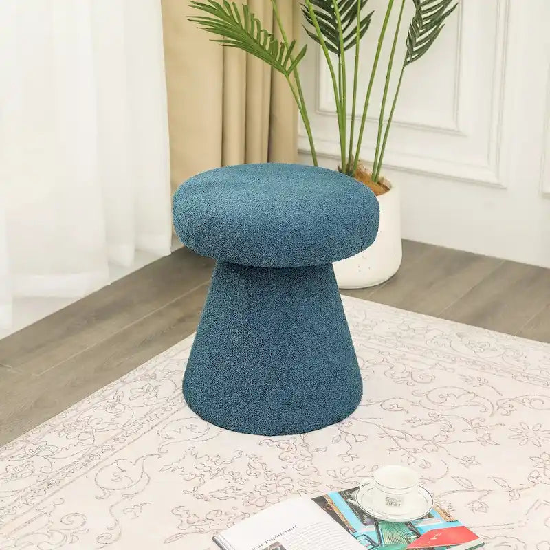 Adeco Large Soft Mushroom Ottoman - Versatile Foot Stool for Living Room and Bedroom 20