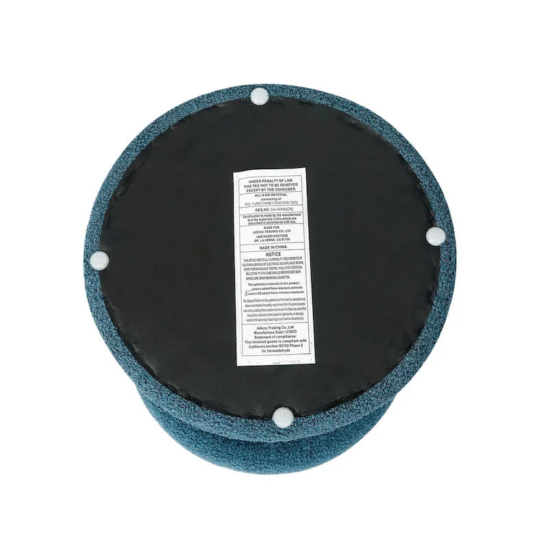 Adeco Large Soft Mushroom Ottoman - Versatile Foot Stool for Living Room and Bedroom 25