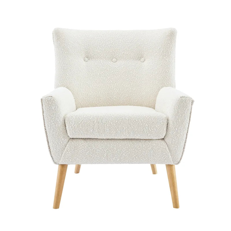 Christopher Knight Home Almond Boucle Tufted Back Accent Chair 2