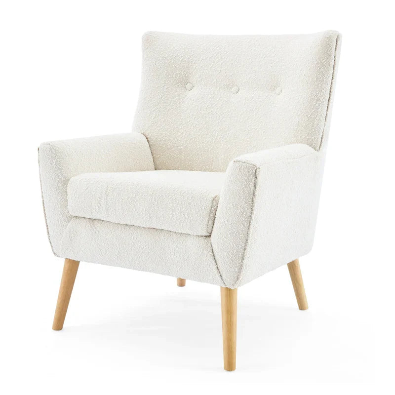 Christopher Knight Home Almond Boucle Tufted Back Accent Chair 4