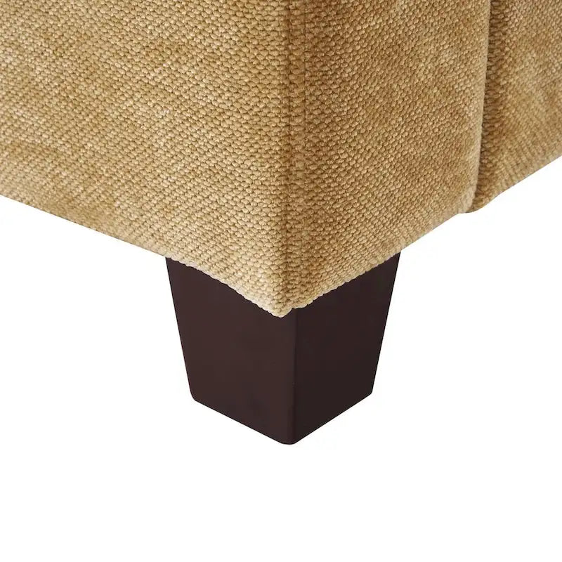 LUE BONA 81 Contemporary Corduroy 3-Seater Sofa - Upholstered Polyester Rectangle Design with Wooden Base for Living Room 17