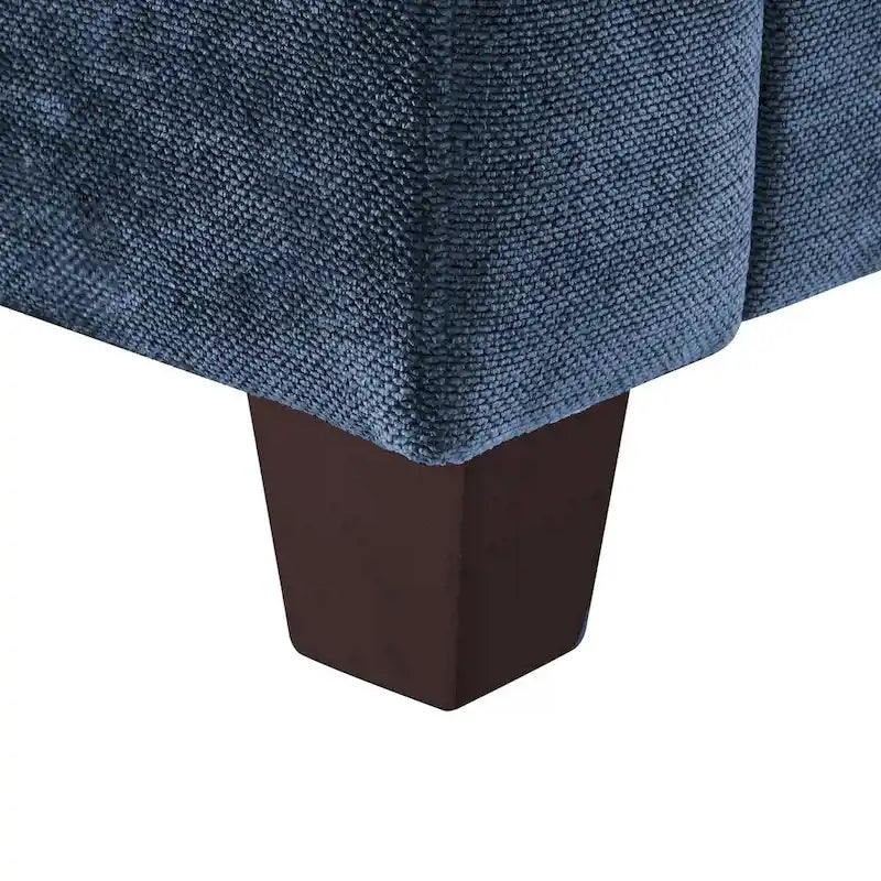 LUE BONA 81 Contemporary Corduroy 3-Seater Sofa - Upholstered Polyester Rectangle Design with Wooden Base for Living Room 36