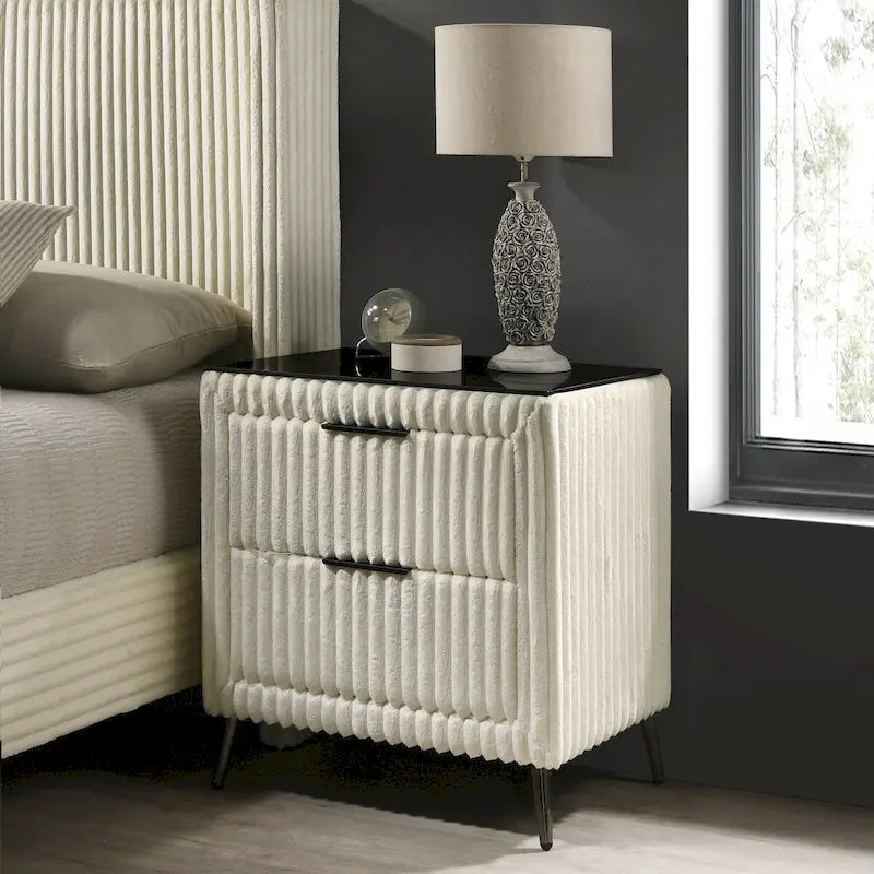 Roundhill Furniture Mavela Wide Wale Corduroy Upholstered Bench 14