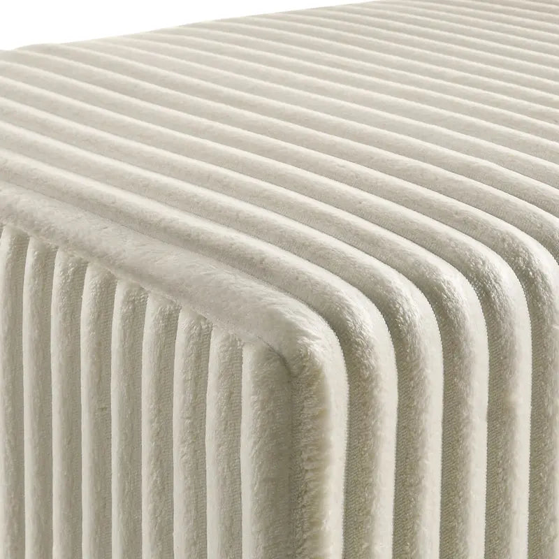 Upholstered Accent Bench with Metal Legs for Bedroom and Living Room 5