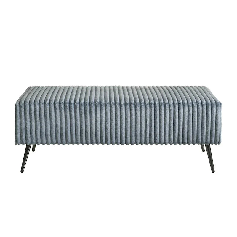 Upholstered Accent Bench with Metal Legs for Bedroom and Living Room 10
